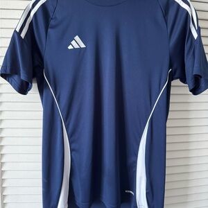 Adidas Navy and White Men's Jersey